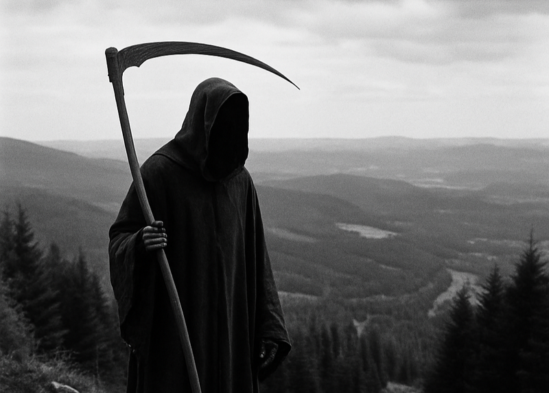 Grim Reaper with a scythe
